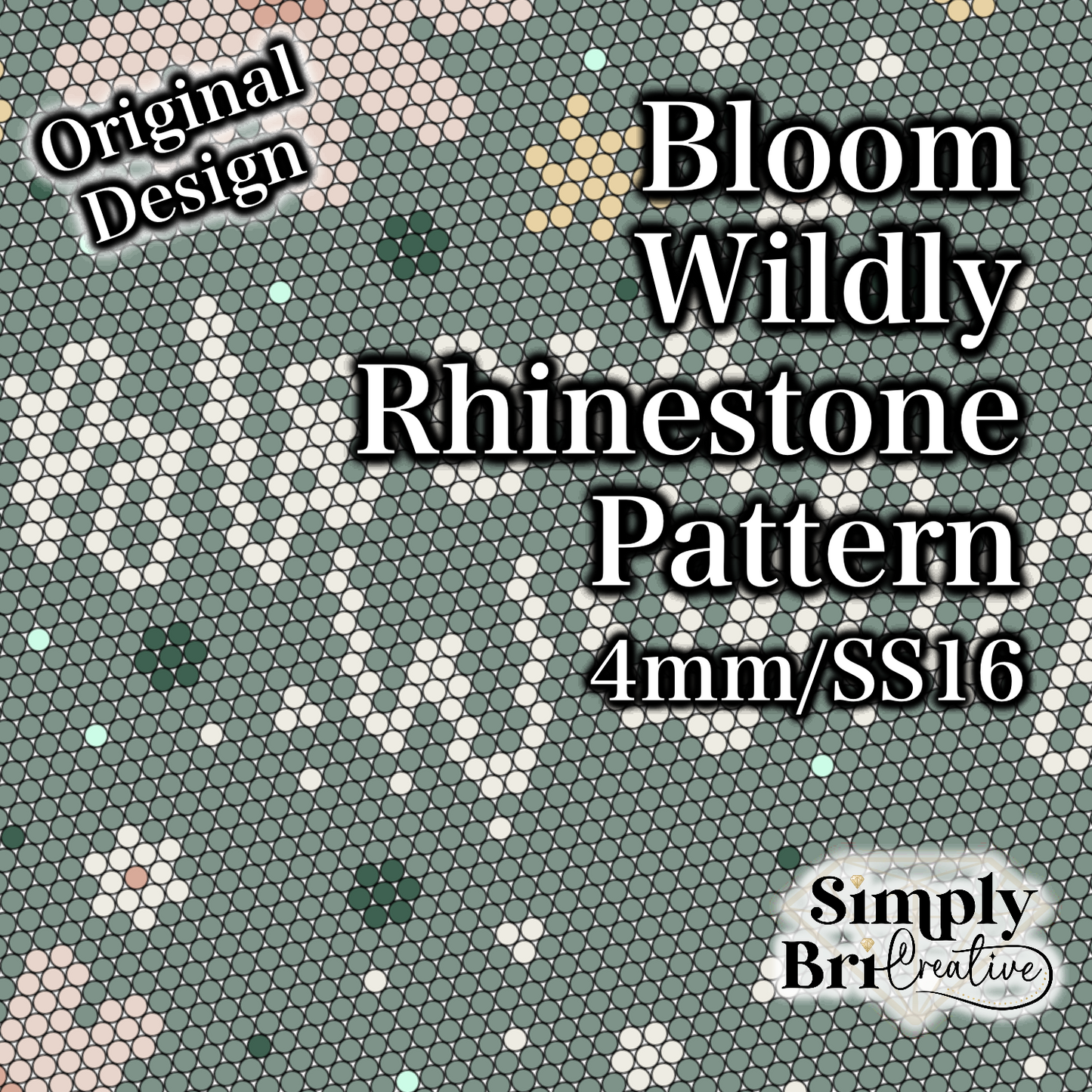 Bloom Wildly Rhinestone Pattern (4mm/SS16)