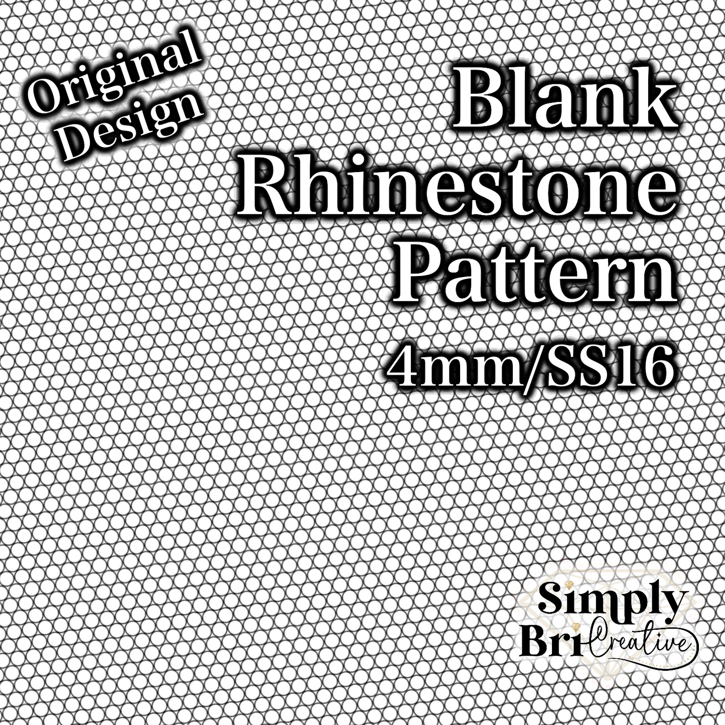 Blank Rhinestone Pattern (4mm/SS16)
