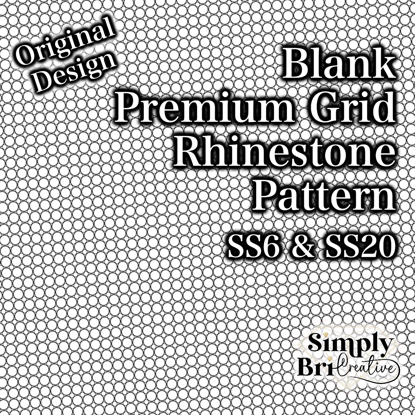 Blank Rhinestone Pattern Premium Grid (SS6 & SS20)
