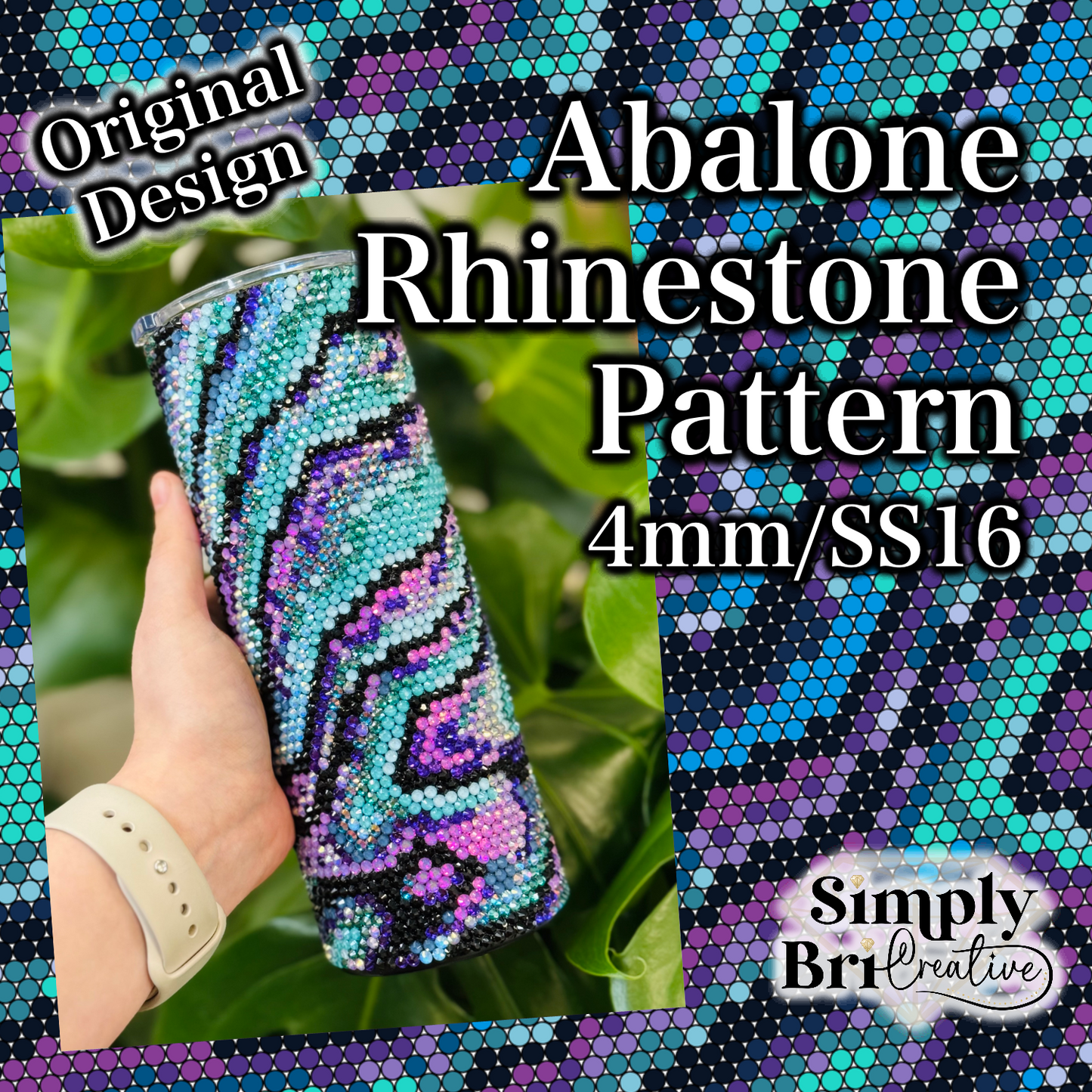 Abalone Rhinestone Pattern (4mm/SS16)