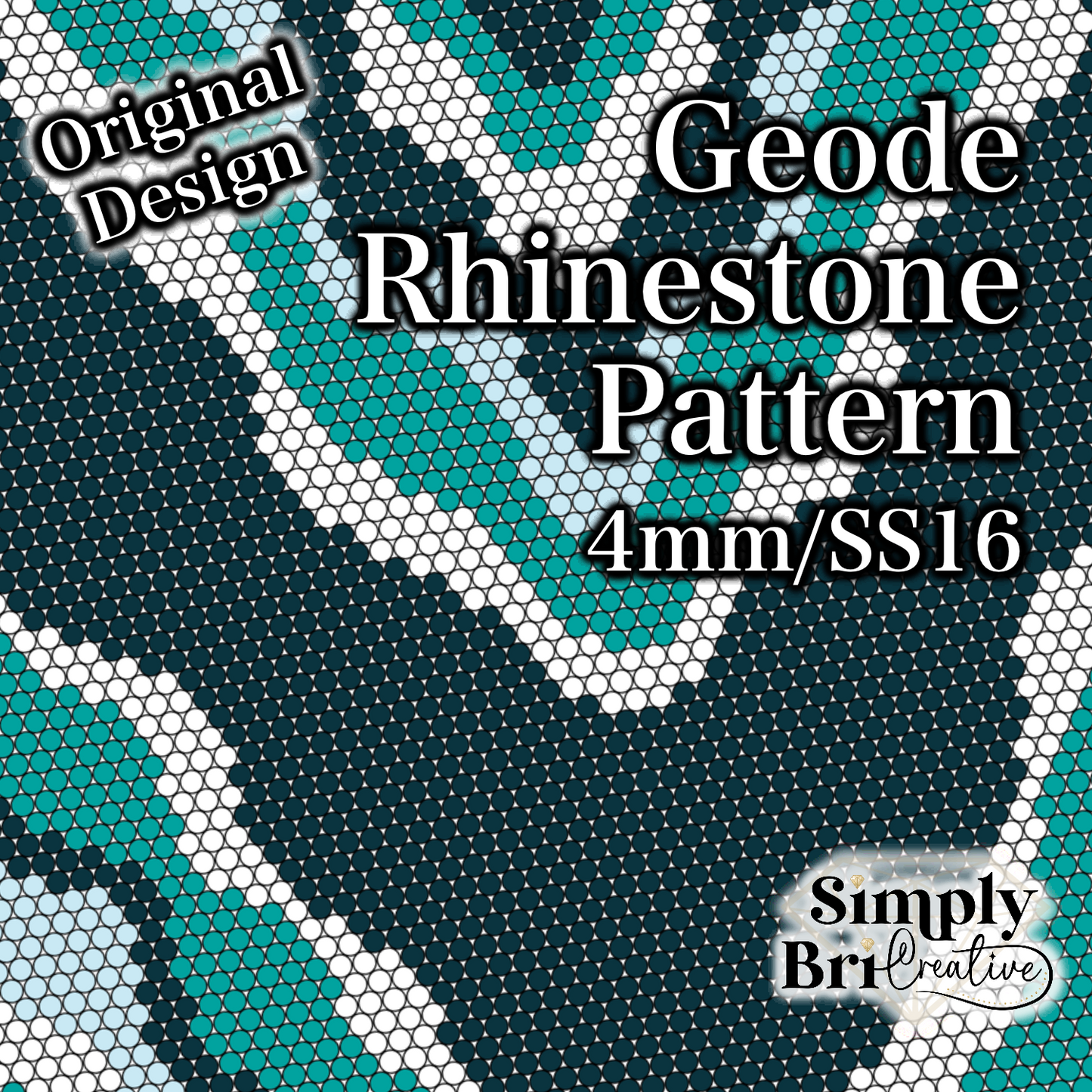 Geode Rhinestone Pattern (4mm/SS16)