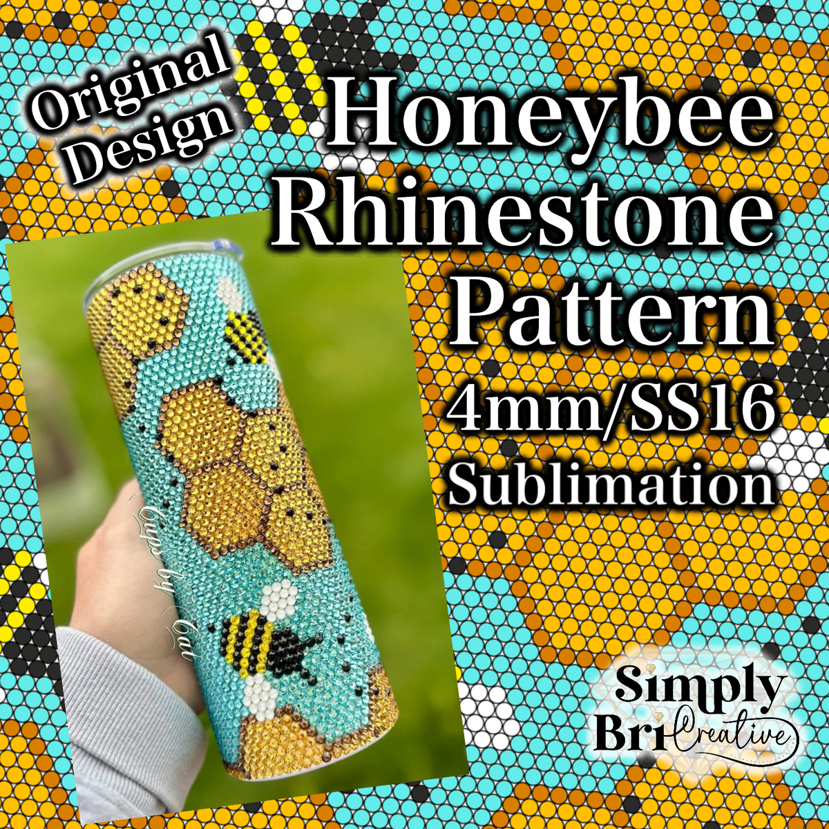 Honeybee Sublimation Rhinestone Pattern (4mm/SS16)