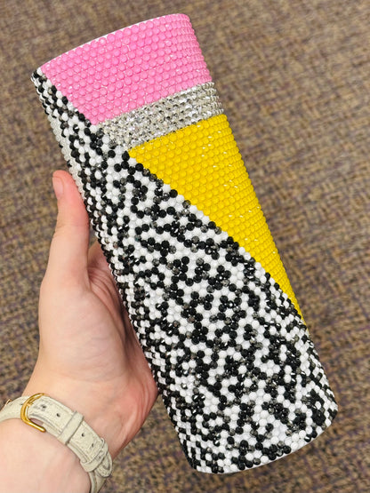 Back to School Rhinestone Tumbler