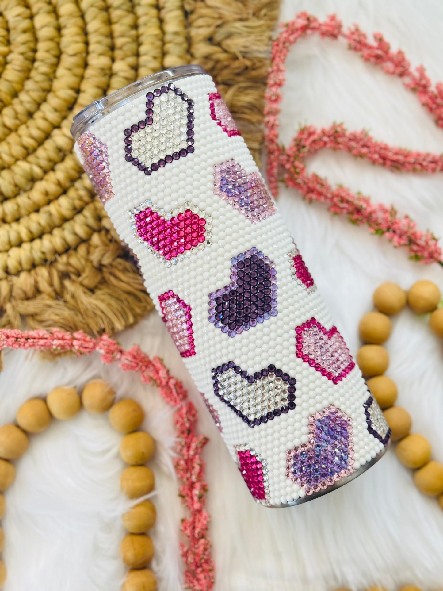 Hearts Rhinestone Tumbler