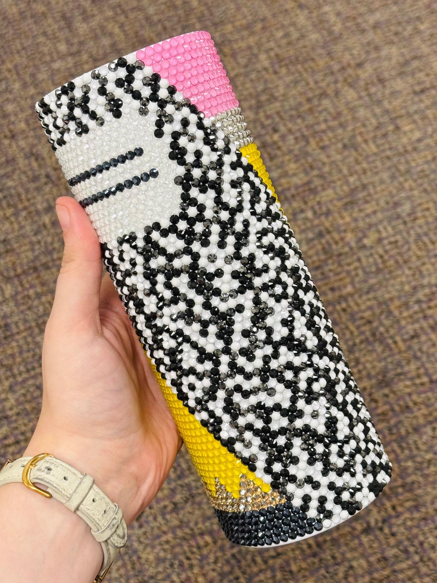 Back to School Rhinestone Tumbler