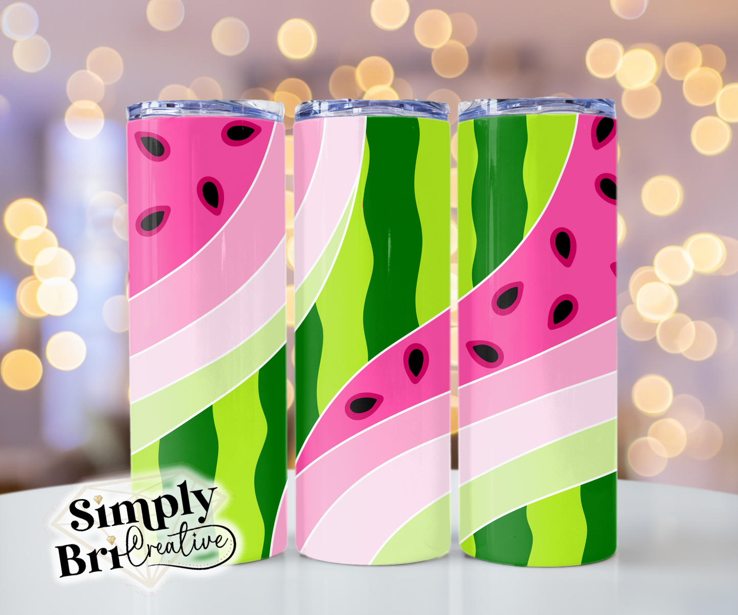 Watermelon Swirl Scatter Template Tumbler