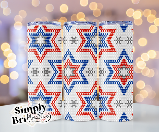 Patriotic Stars Template Tumbler (4mm/SS16)