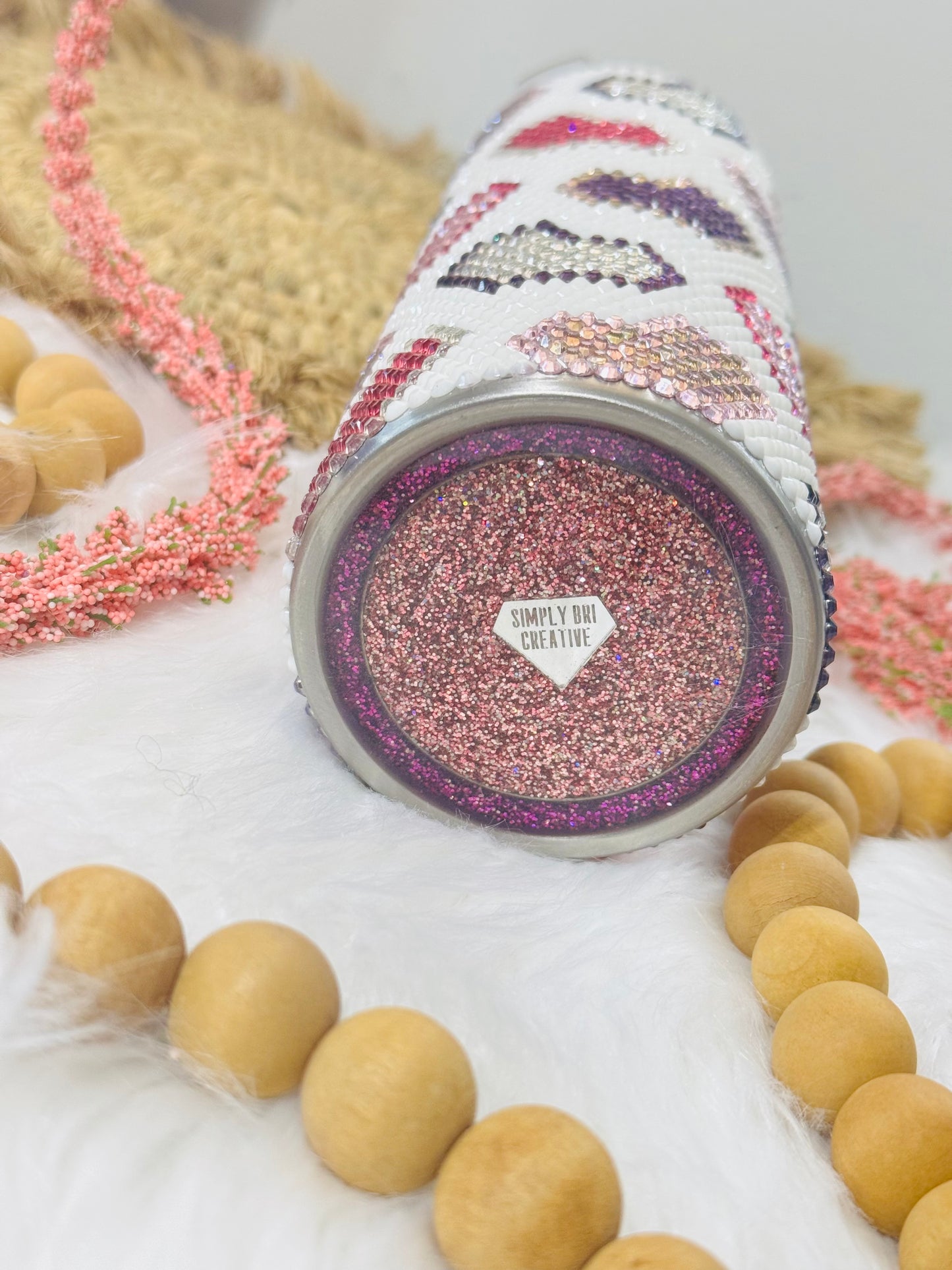Hearts Rhinestone Tumbler