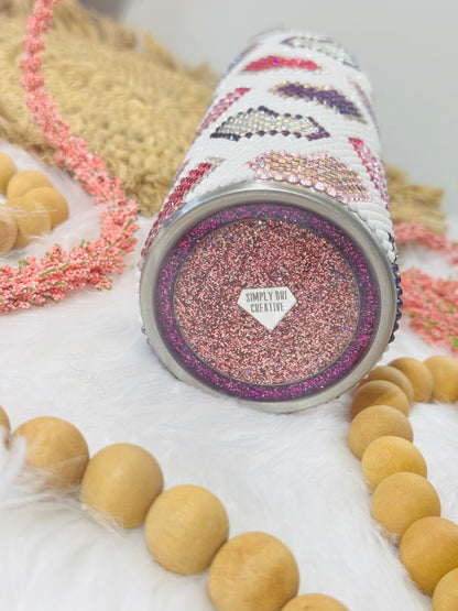Hearts Rhinestone Tumbler