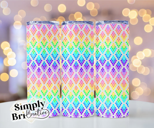 Rainbow Diamond Template Tumbler (4mm/SS16)