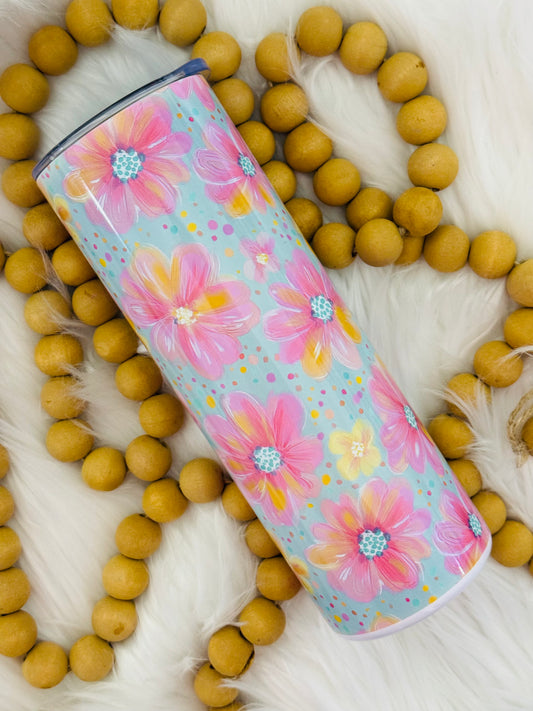 Bright Floral Sublimation Tumbler