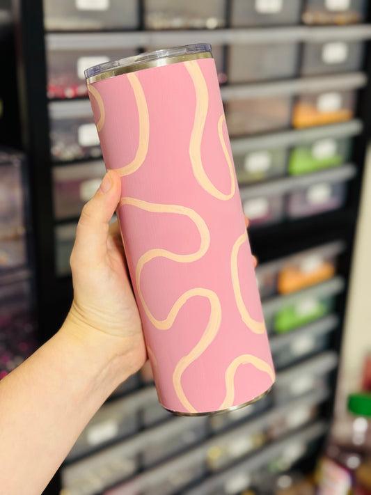 Pink Squiggles 24 oz. Plump
