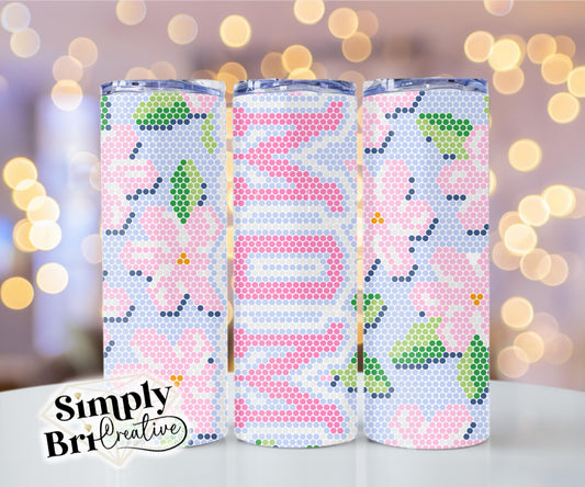 Mom Flowers Template Tumbler (4mm/SS16)