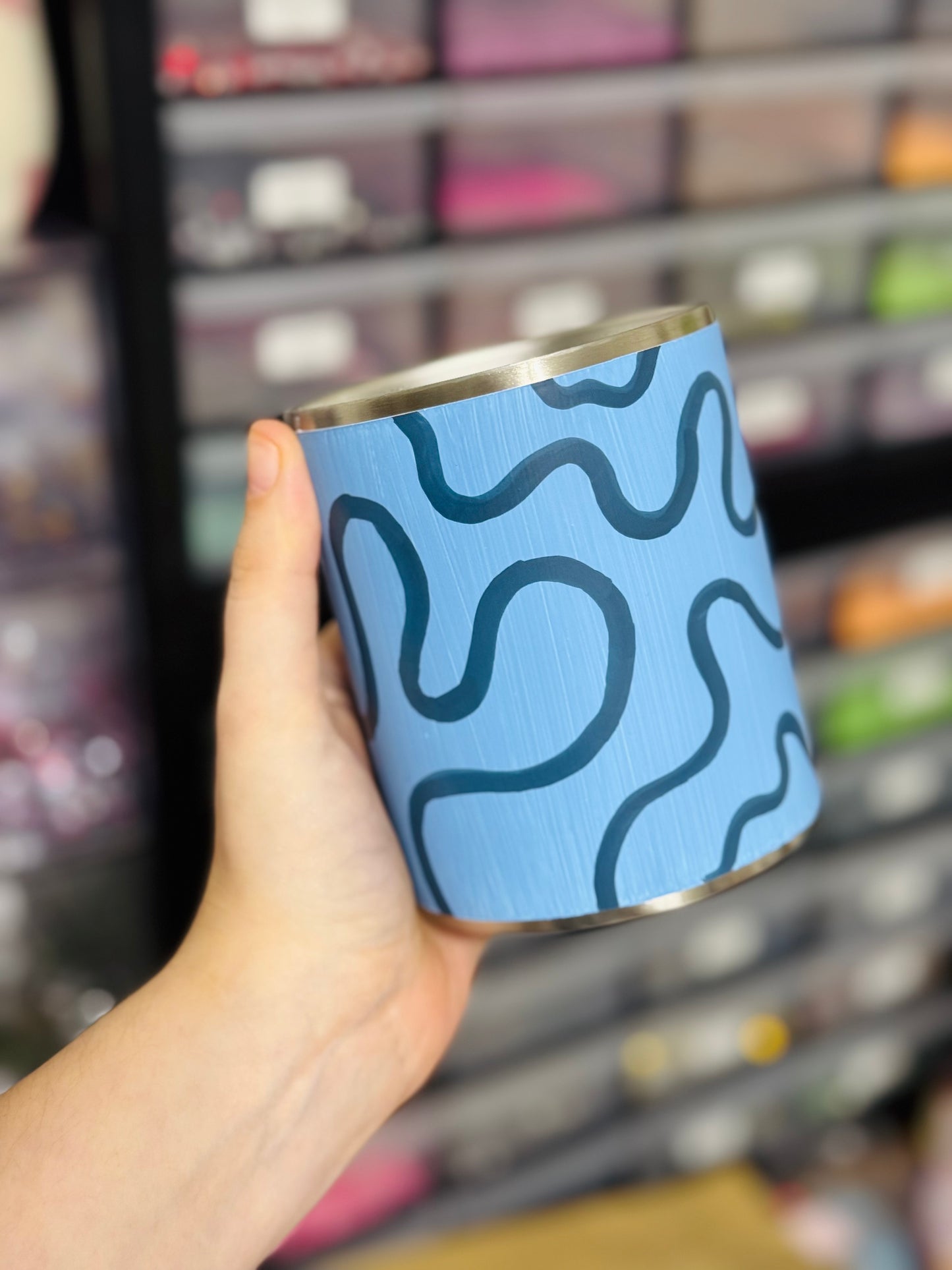 Blue Squiggles 12 oz. Shorty