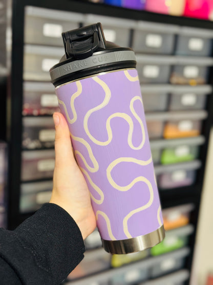 Purple Squiggles 25 oz. Shaker Bottle