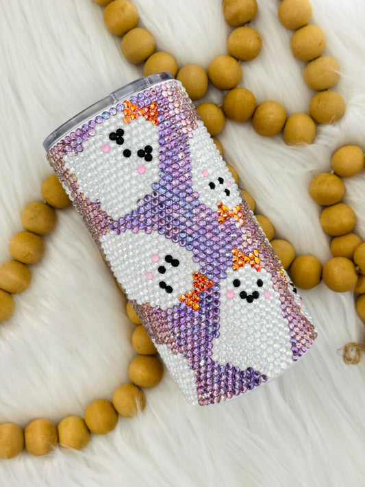 Cute Ghosts Rhinestone Tumbler