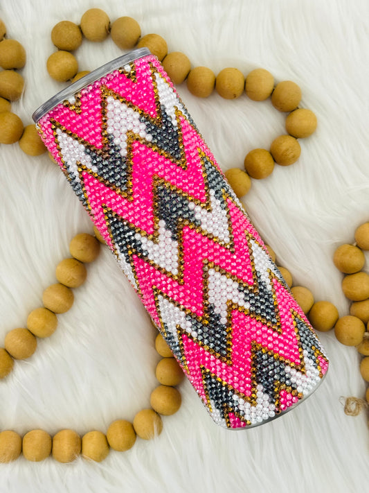 DFR Zig-Zag Rhinestone Tumbler