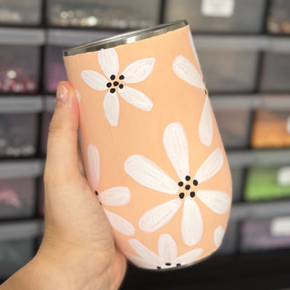 White Flowers 16 oz. Wine