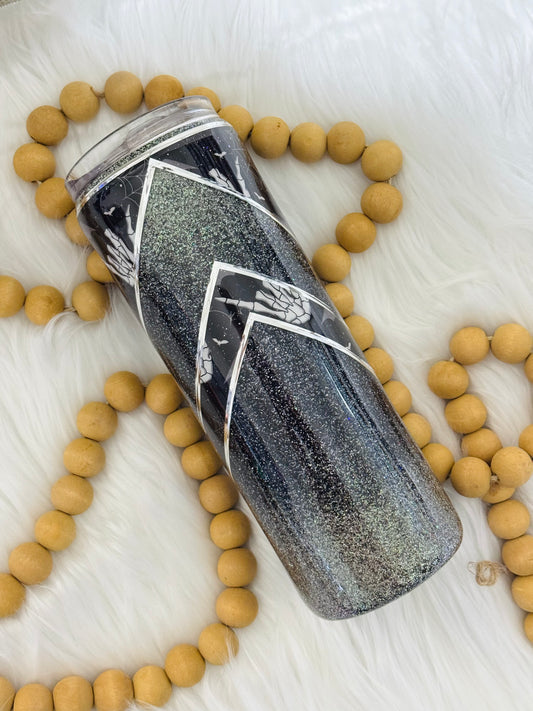 Spooky V-Split Glitter Tumbler