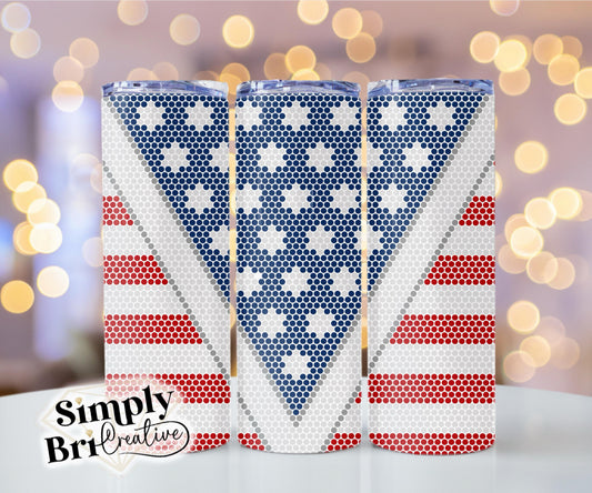 Patriotic V-Split Template Tumbler (4mm/SS16)