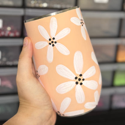 White Flowers 16 oz. Wine