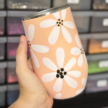 White Flowers 16 oz. Wine