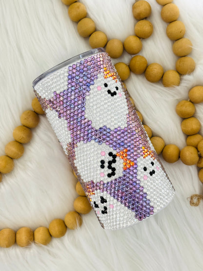 Cute Ghosts Rhinestone Tumbler