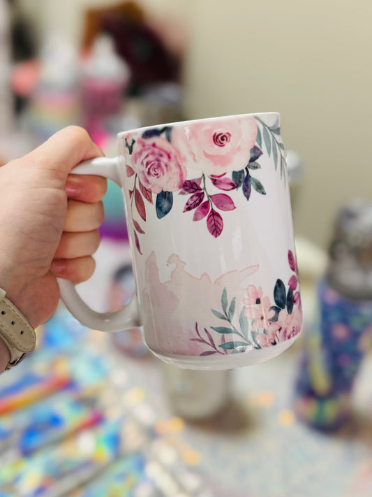 Pink Floral Mug