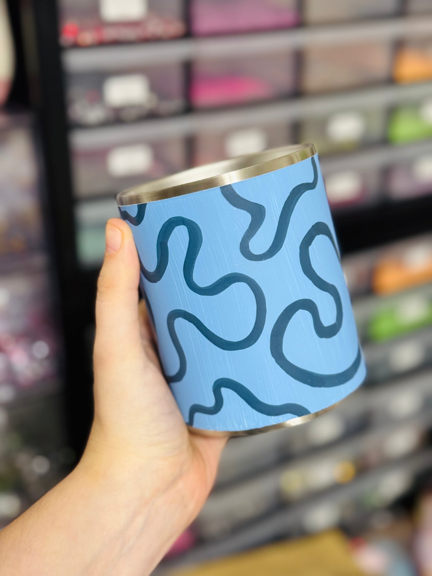 Blue Squiggles 12 oz. Shorty