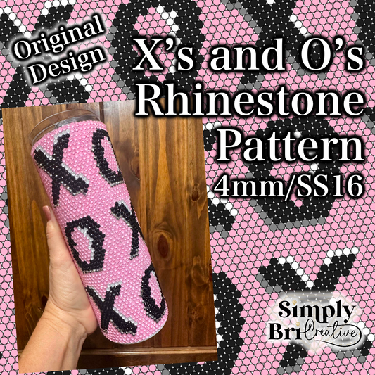 X’s and O’s Rhinestone Pattern (4mm/SS16)