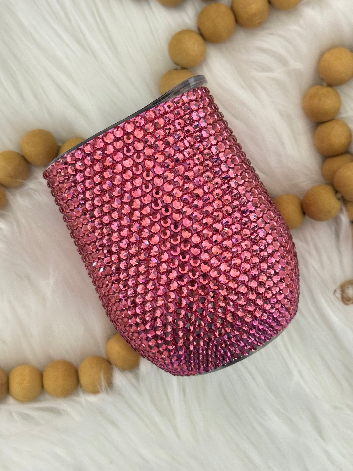 Rose Rhinestone Wine Tumbler