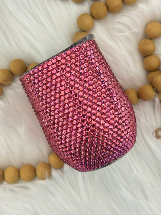 Rose Rhinestone Wine Tumbler