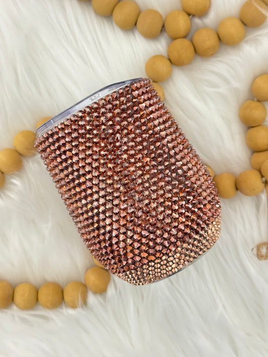 Rose Gold Rhinestone Wine Tumbler