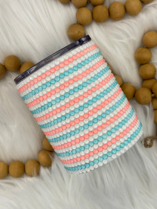 Beach Stripes Rhinestone Shorty Tumbler