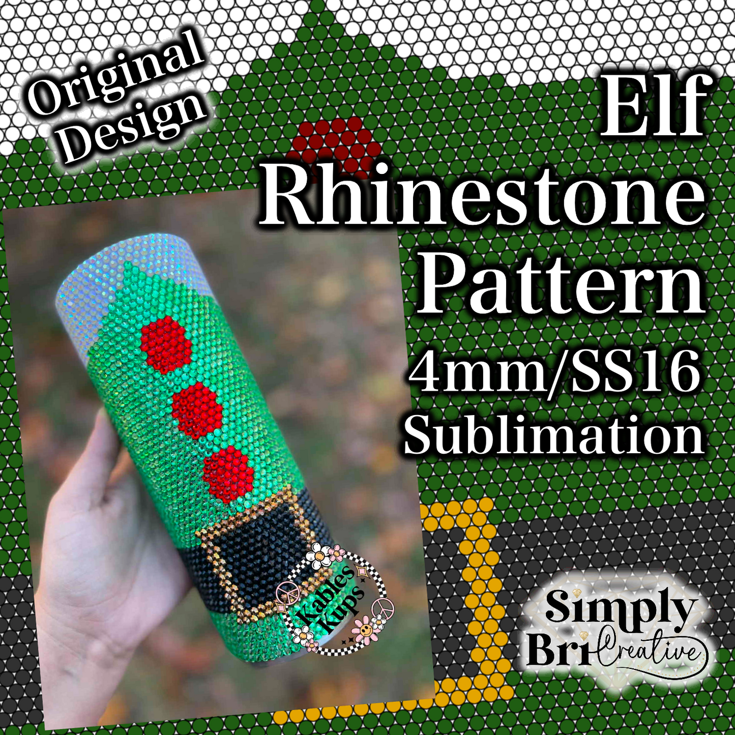 Elf Sublimation Rhinestone Pattern (4mm/SS16)