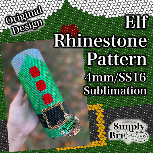 Elf Sublimation Rhinestone Pattern (4mm/SS16)