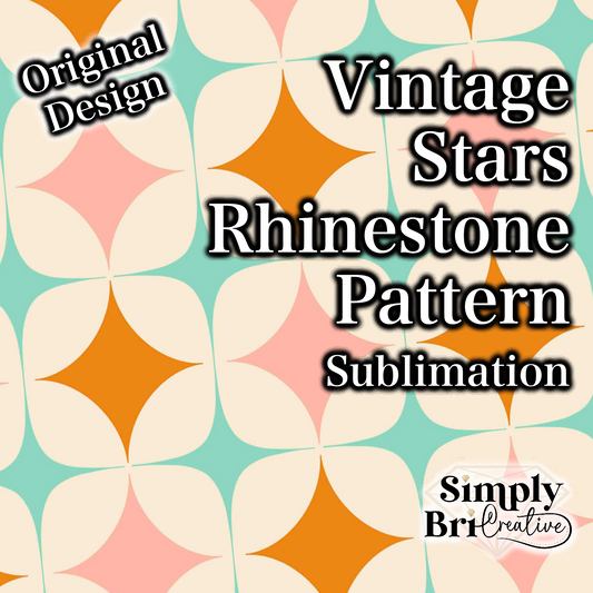 Vintage Stars Rhinestone Scatter Pattern