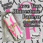 Love You Sublimation Rhinestone Pattern (4mm/SS16)