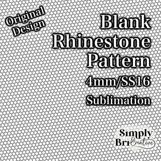 Blank Sublimation Rhinestone Pattern (4mm/SS16)