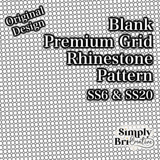 Blank Rhinestone Pattern Premium Grid (SS6 & SS20)