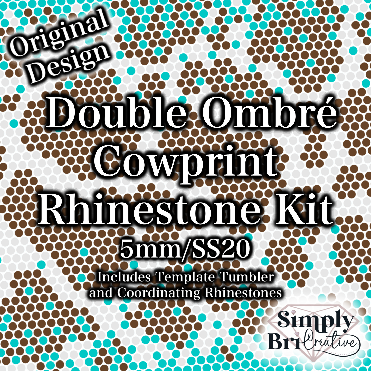 Double Ombré Cowprint Rhinestone Kit