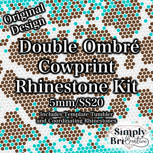 Double Ombré Cowprint Rhinestone Kit