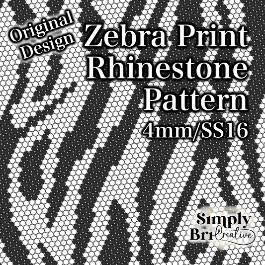 Zebra Print Rhinestone Pattern (4mm/SS16)