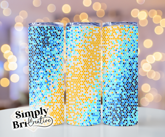 Diagonal Beach Template Tumbler (4mm/SS16)