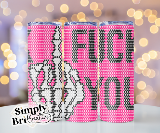 F U Middle Finger Template Tumbler (4mm/SS16)