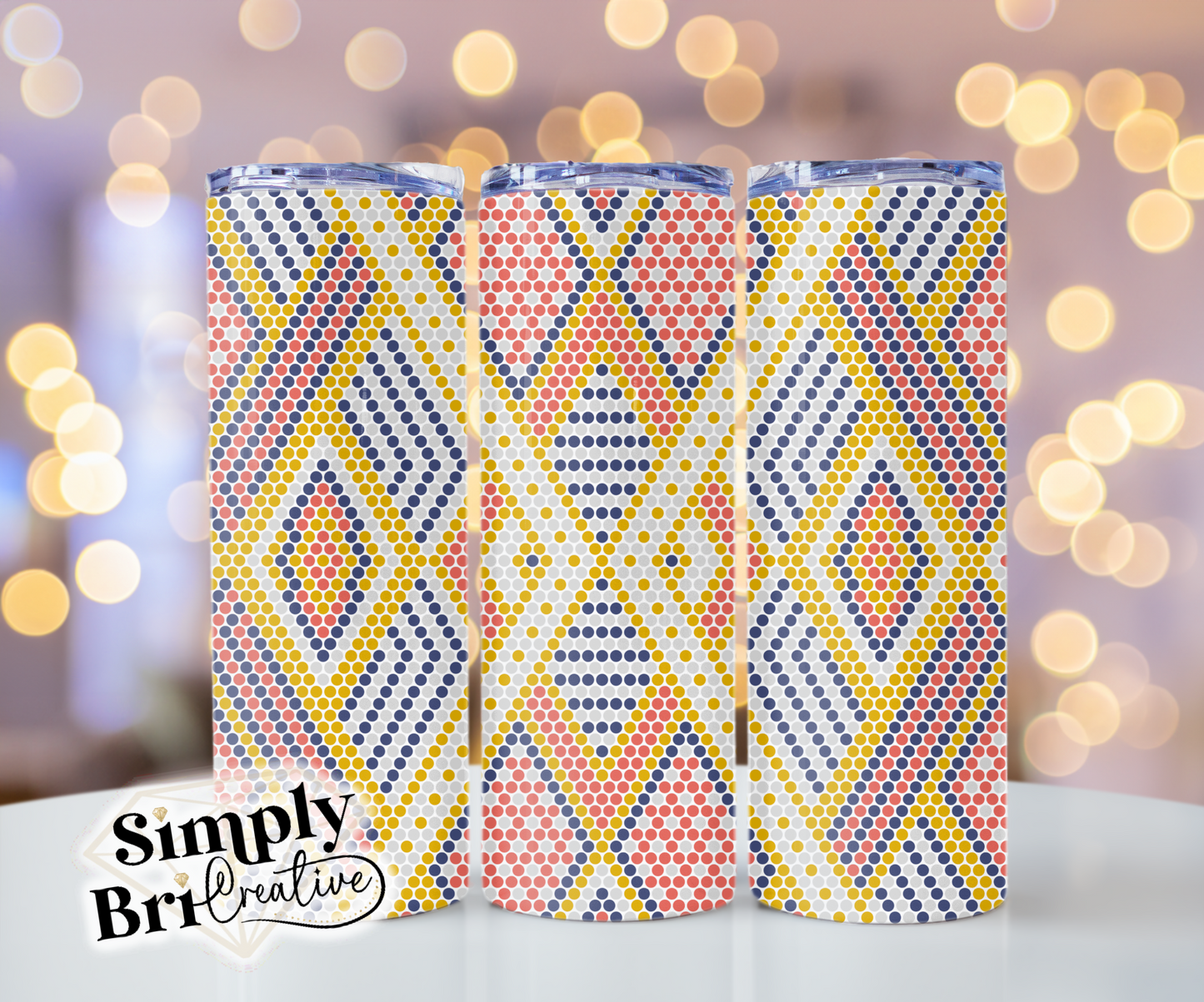 Geo Quilt Template Tumbler (4mm/SS16)