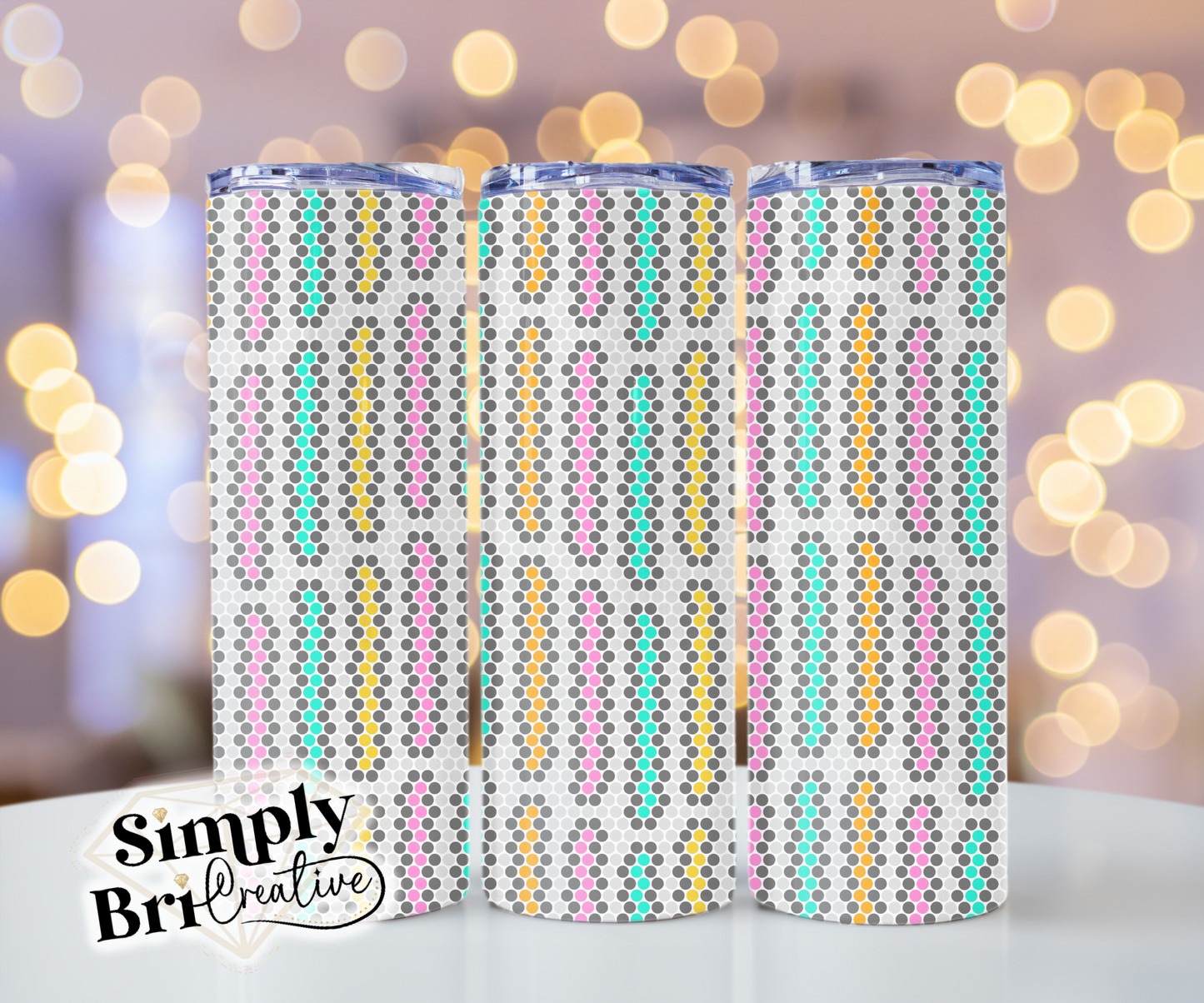 Wavy Glow Sticks Template Tumbler (4mm/SS16)