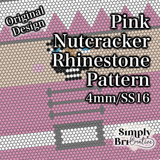 Pink Nutcracker Rhinestone Pattern (4mm/SS16)