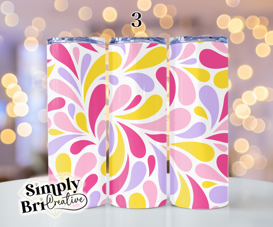 Pastel Petals 3 Template Tumbler