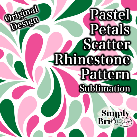 Pastel Petals Rhinestone Scatter Pattern